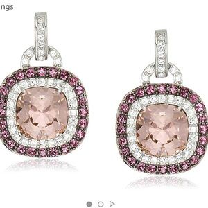 Platinum-Plated Double Stud Earrings